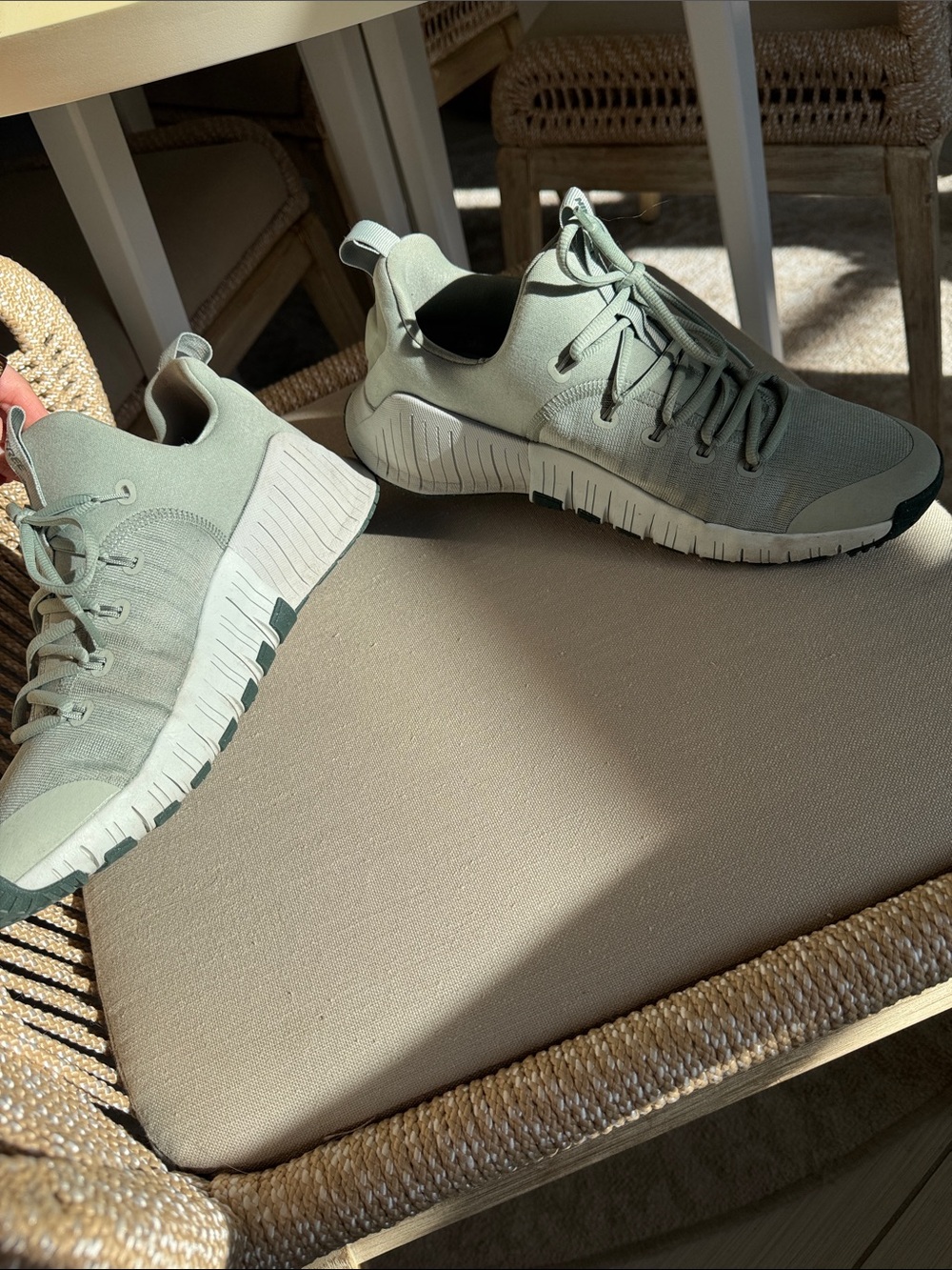 Nike Men's Light Olive Green Low-Profile Training Sneakers - Picture 9 of 9
